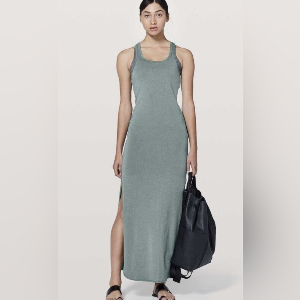 Lululemon Athletica Restore & Revitalize Maxi Dress 4 Juniper Green